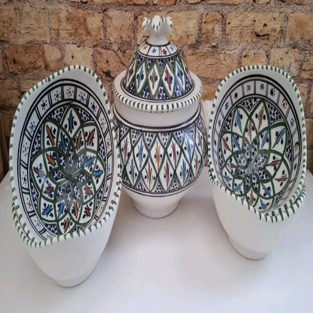 Tunasian Hand Made Painted Tureen Soupière