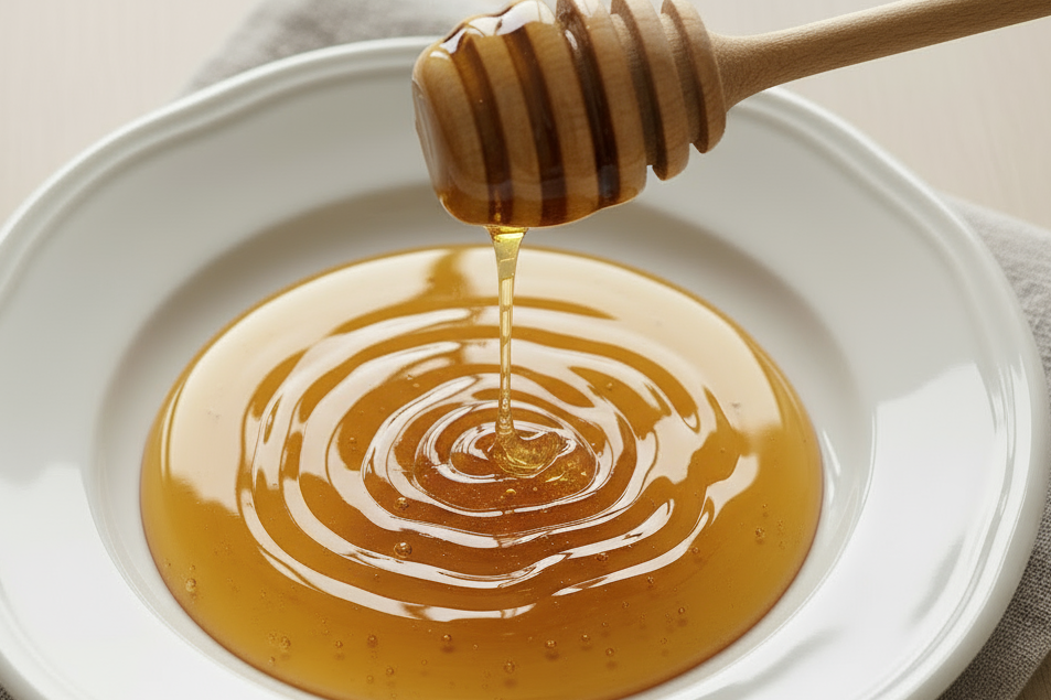 using the honey spoon